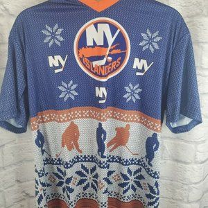 New York NY Islanders NHL Ugly Christmas Sweater Holiday Shirt Size XL Hockey